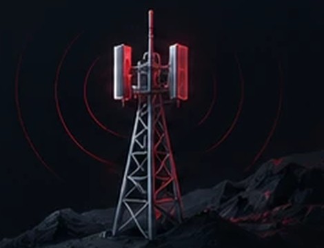 Torre de antena con señal